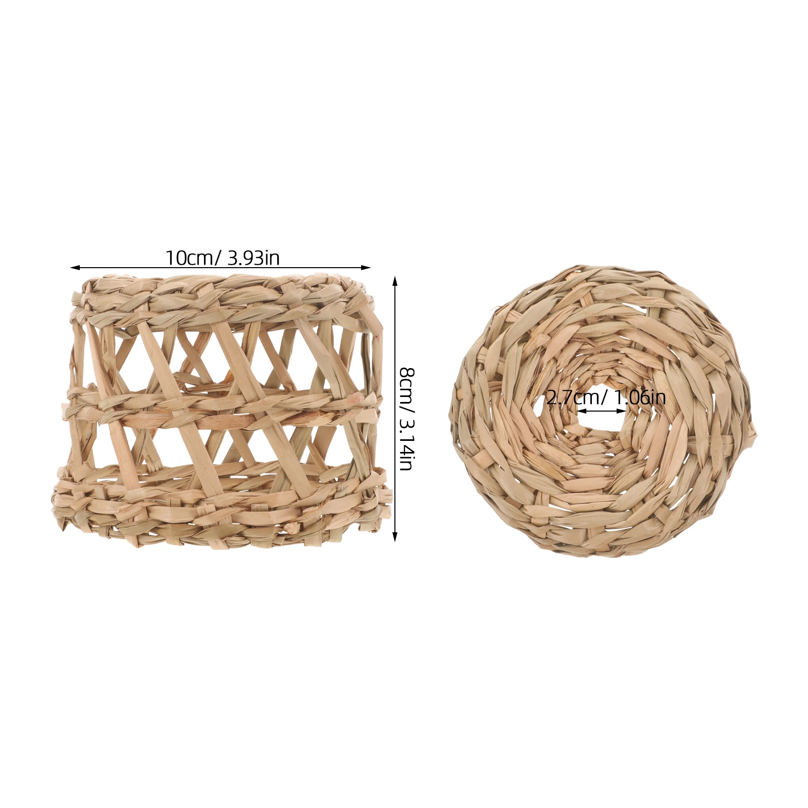 

Creative Lampshade Woven Cover Hanging Pendant Straw Boho Decorative Light Protection Rustic Design Simple Structure Versatile