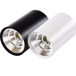 Luminária regulável para teto, lâmpada cilíndrica, 5w, 7w, 9w, 12w, 15w, 18w, 24w, 30w, 36w