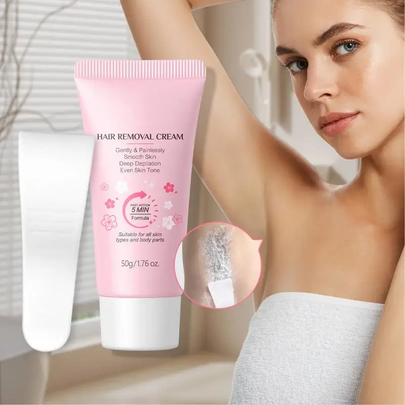 

50g Men and Women Depilatory Cream Hair Removal Painless Cream Intimate Areas Health Painless Hair Remover Growth Inhibitor