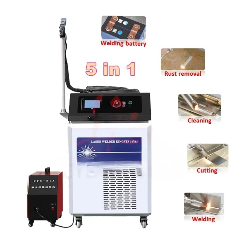 3000W 5-in-1 Fiber Laser Welding Cleaning Cutting Machine 2000W for Metal Oxides 1500W Stainless Steel Processing