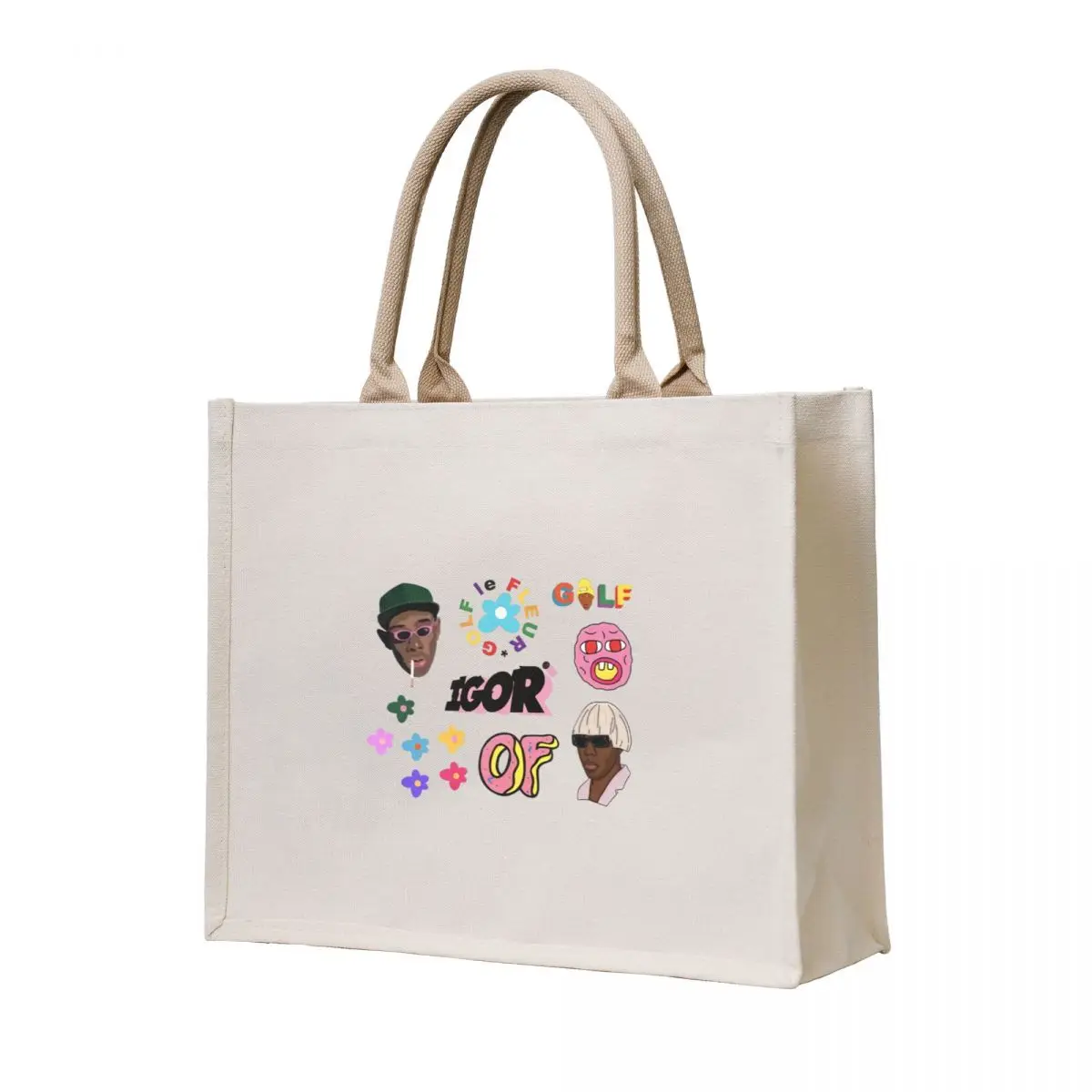 

Tyler The Sticker Pack Tote Bag Canvas Women's beach bags cute pouch bag