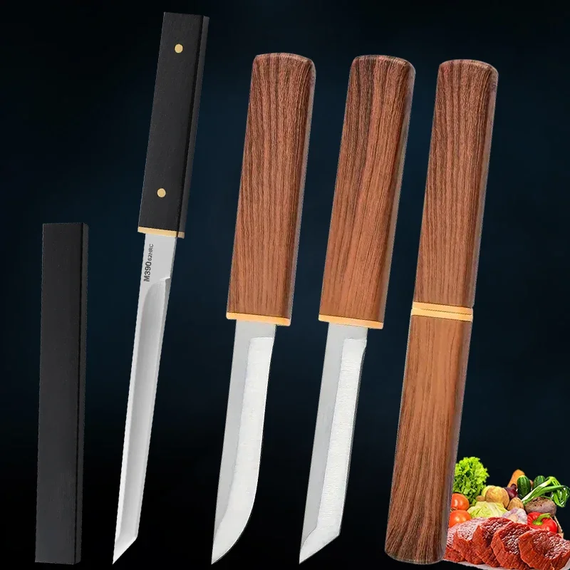 Cuchillo forjado de acero inoxidable para deshuesar carne, utensilio de cocina mongol para carne de mano, fruta, cordero asado, carne con cubierta,