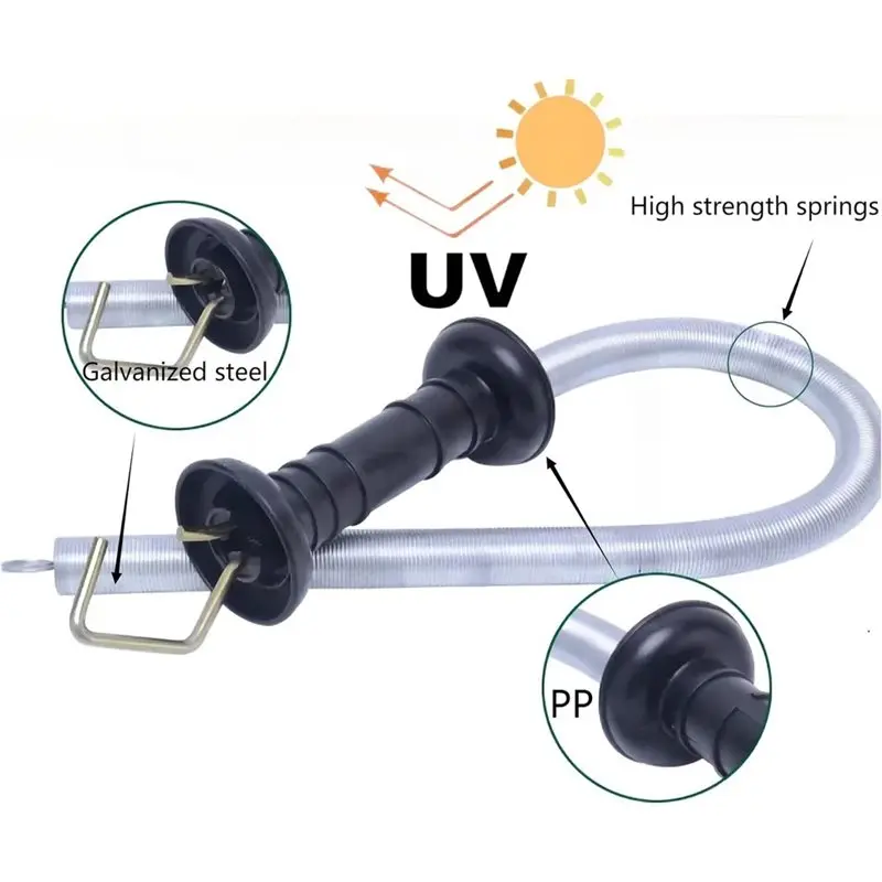 B97A-Pavilion Fencing Tool Included 1Set Fence Spring Gate Kit:High-Strength Galvanized Springs For Power-On/Off Operation