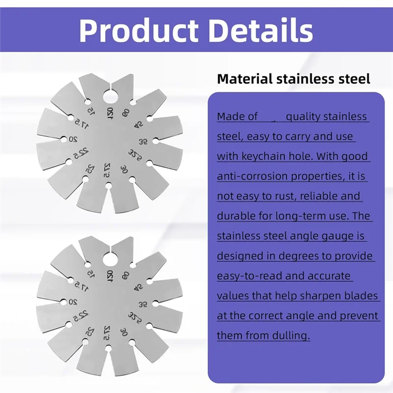 A32T-15-120 Degree Knife Angle Finder And 180 Degrees Protractor Kit Bevel Gauge Angle Gauges Ruler Measuring Tool