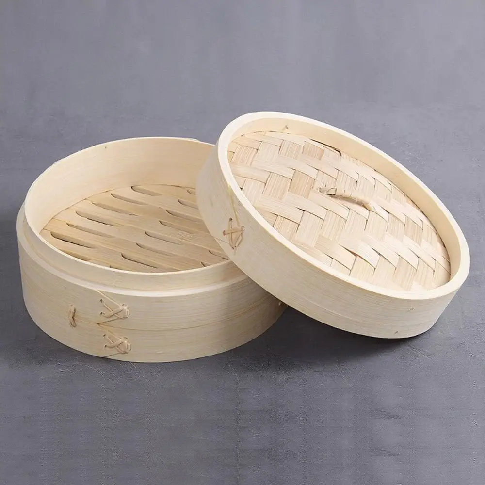 Chinese Steamer Bamboo Steamer Dimsum Cooking with Lid Dumpling Steamers Vegetable Snack for Cooking Bao Buns Steamer Basket