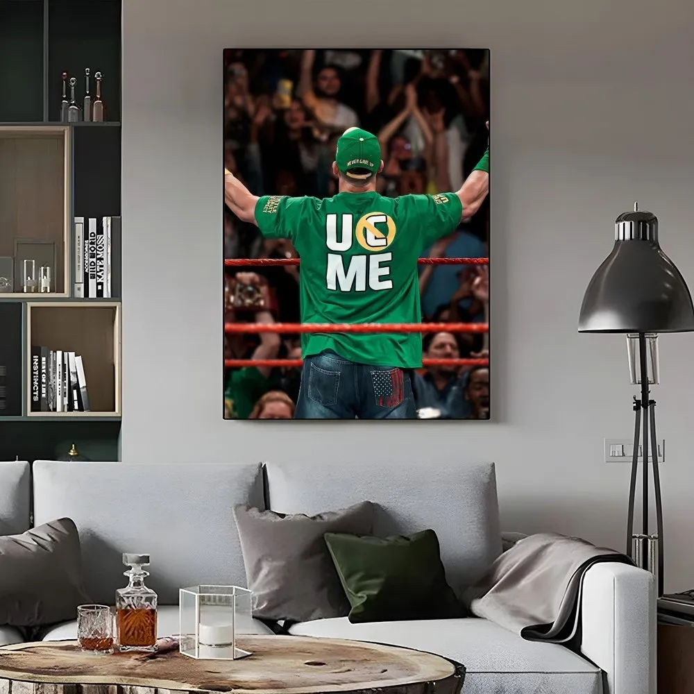 1PC Wrestling Match Wwe Poster Self-adhesive Art Waterproof Paper Sticker Coffee House Bar Room Wall Decor