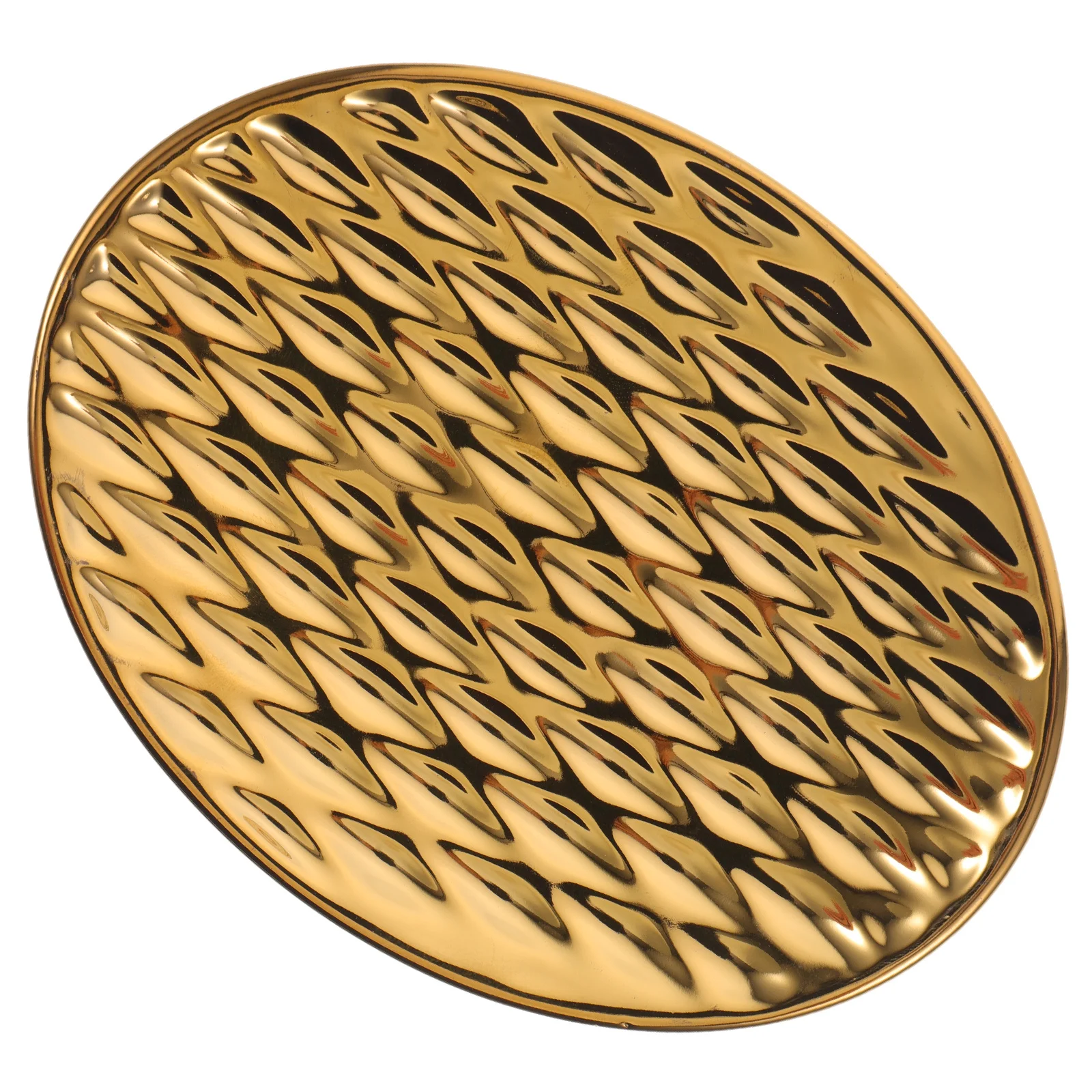 

Ceramic Gold-Plated Soap Dish for Bar Soap Holder with Grid Design Drainage Bathroom Sink Decorative Countertop Tray