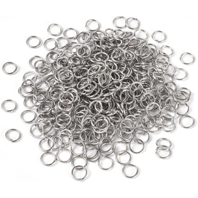 100/200 Stück 3-10mm Edelstahl-Spaltringe, offene Einzelschlaufen, Verbindungsringe für DIY-Bastelarbeiten und Schmuckherstellung – Detail 3