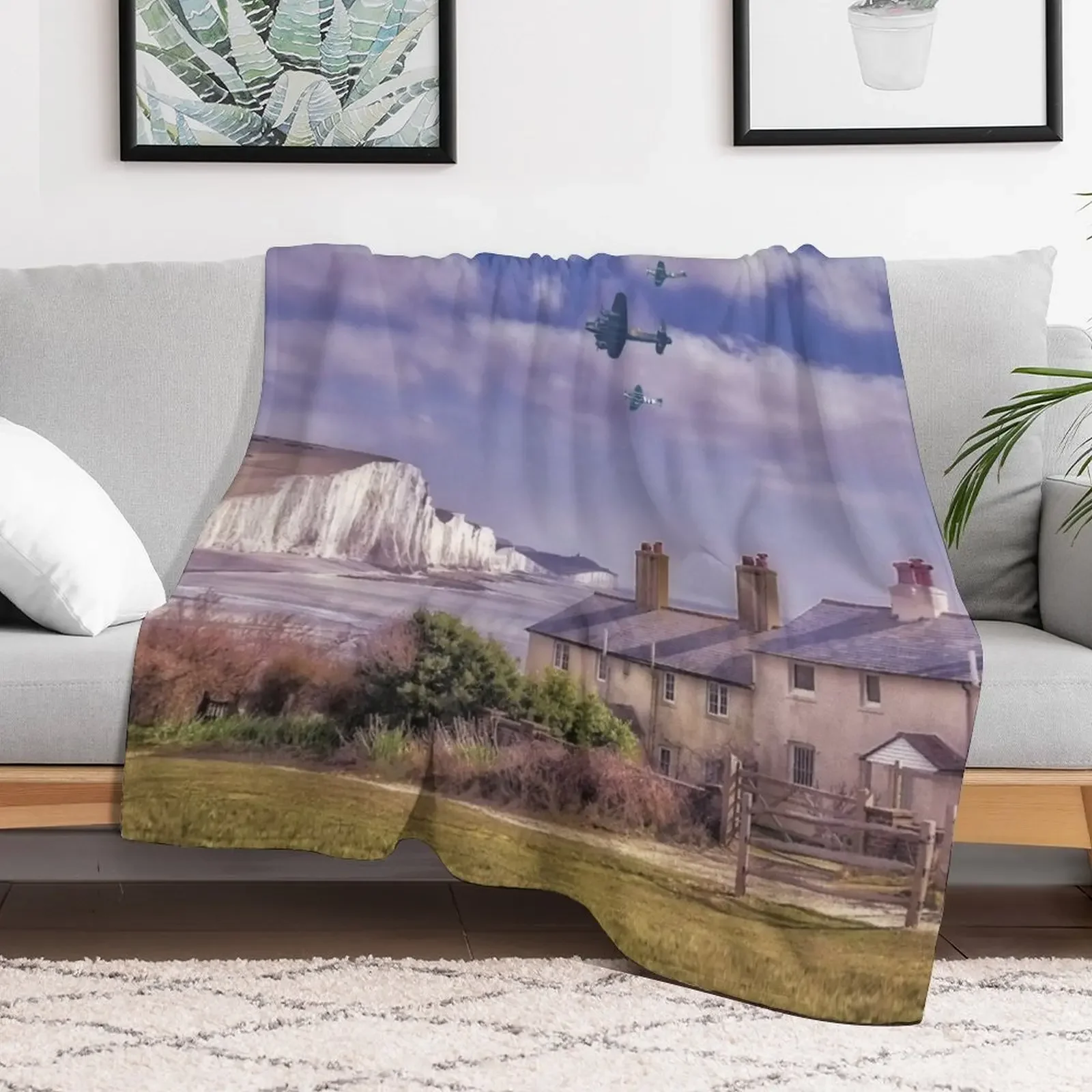 Cuckmere Flyby Throw Blanket decorative Custom Blankets