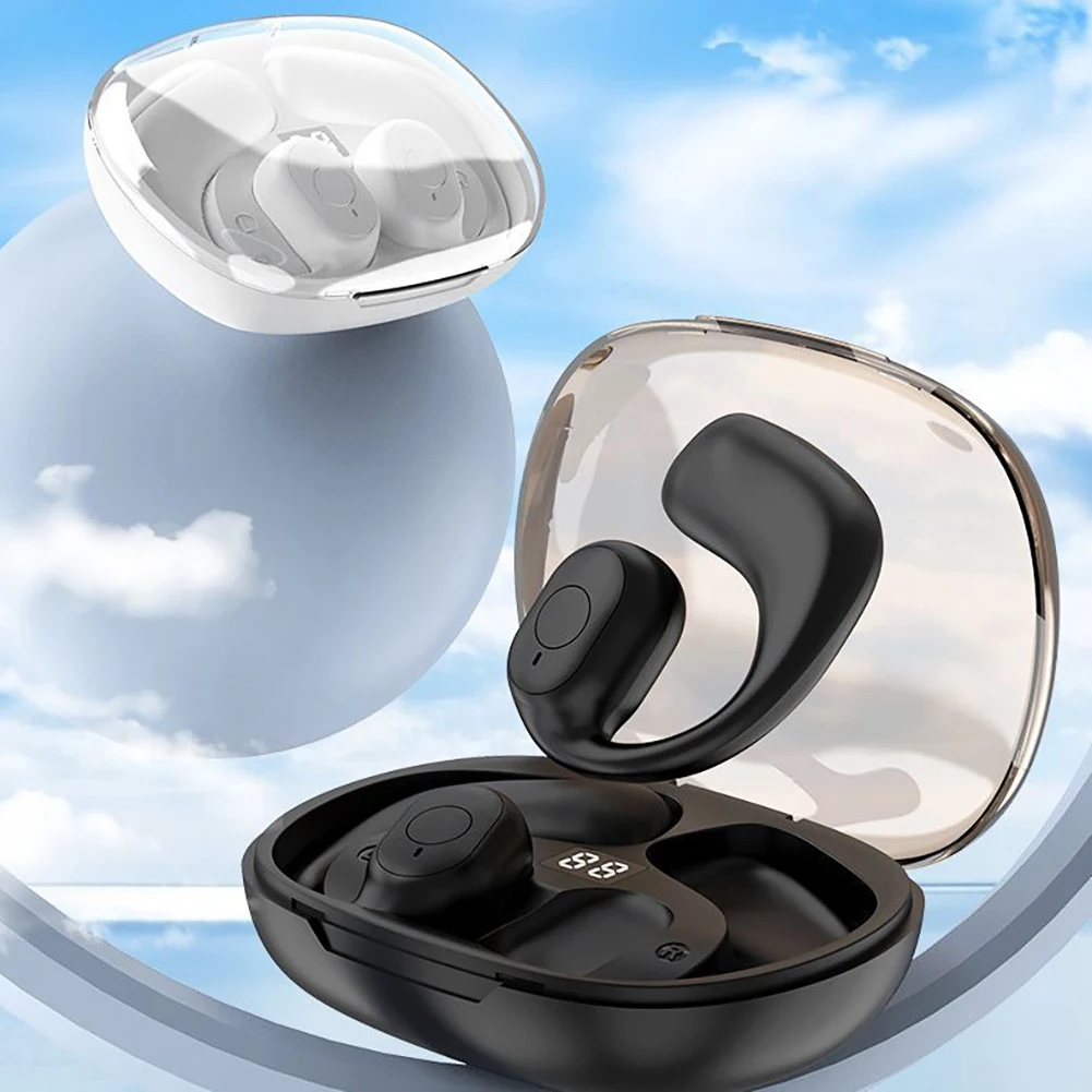 

F60 Wireless Earbuds Hanging Ear Earphones Built-in Mics Headset Clear Calls Earphones For Cell Phone Gaming Computer Laptop