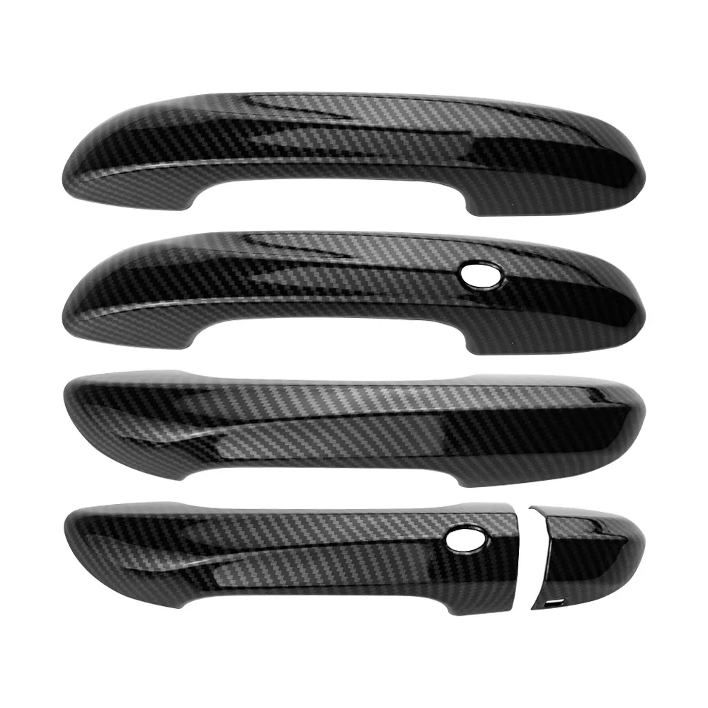 LHD Carbon Fiber Car Door Handle Cover Sticker Exterior Mouldings for MG4 MG 4 EV 2022 2023 2024 ACC.