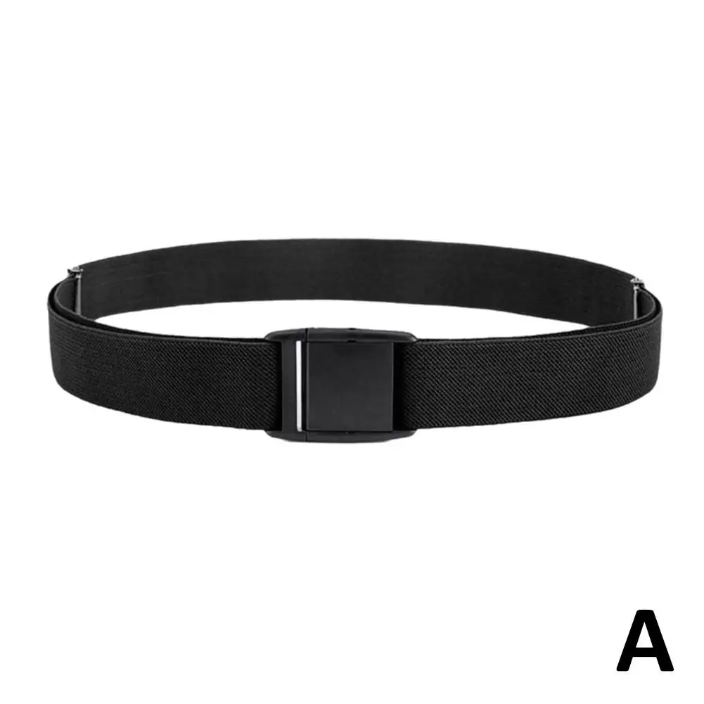 Invisible Elastic Stretch Belt With Flat Buckle No Show Web Strap Belt For Jeans Pants Dresses 1 Pcs Adjustable Length Unis Q0Q8