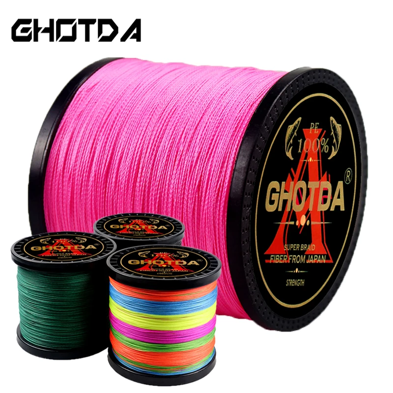 GHOTDA 100M 8/4 Strands Multifilament PE Braided Ice/Sea Fishing Line Smooth Durable Main Wire Outdoor Fishing Gear 10-80LB