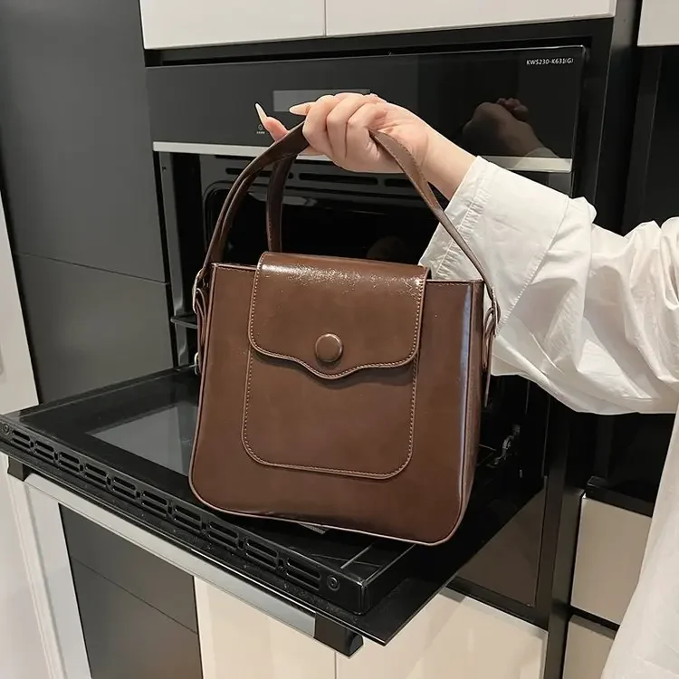 

2025 Genuine Leather Women's Tote Bag, Large Capacity Shoulder Messenger Crossbody Purse for Office Travel Work Handbag‌
