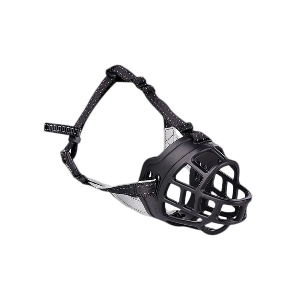 

1Pcs Basket Dog Muzzle Comfortable Breathable Anti-Biting Adjustable Nylon Strap Quick Release Buckle Prevent Barking Chewing