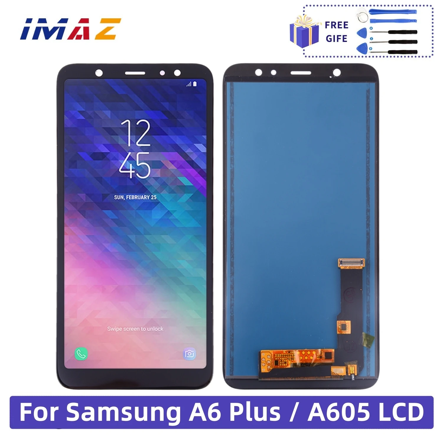 High Quality For Samsung Galaxy A6 Plus 2018 A605 LCD Display Touch Screen Digitizer Assembly For Samsung A6+ A605F LCD Screen