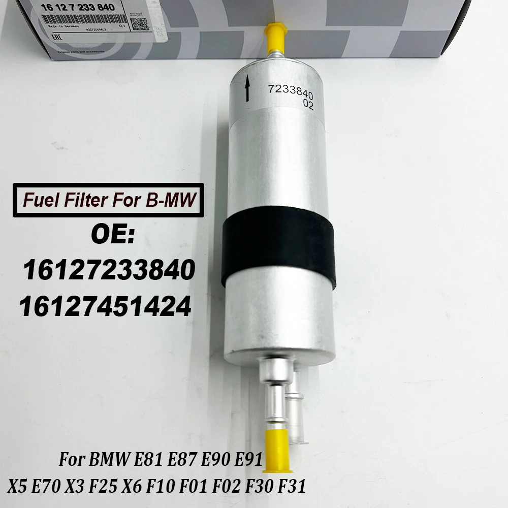 Brand New 16127233840 16127451424 High Quality Fuel Filter For BMW E81 E87 E90 E91 X5 E70 X3 F25 X6 F10 F01 F02 F30 F31