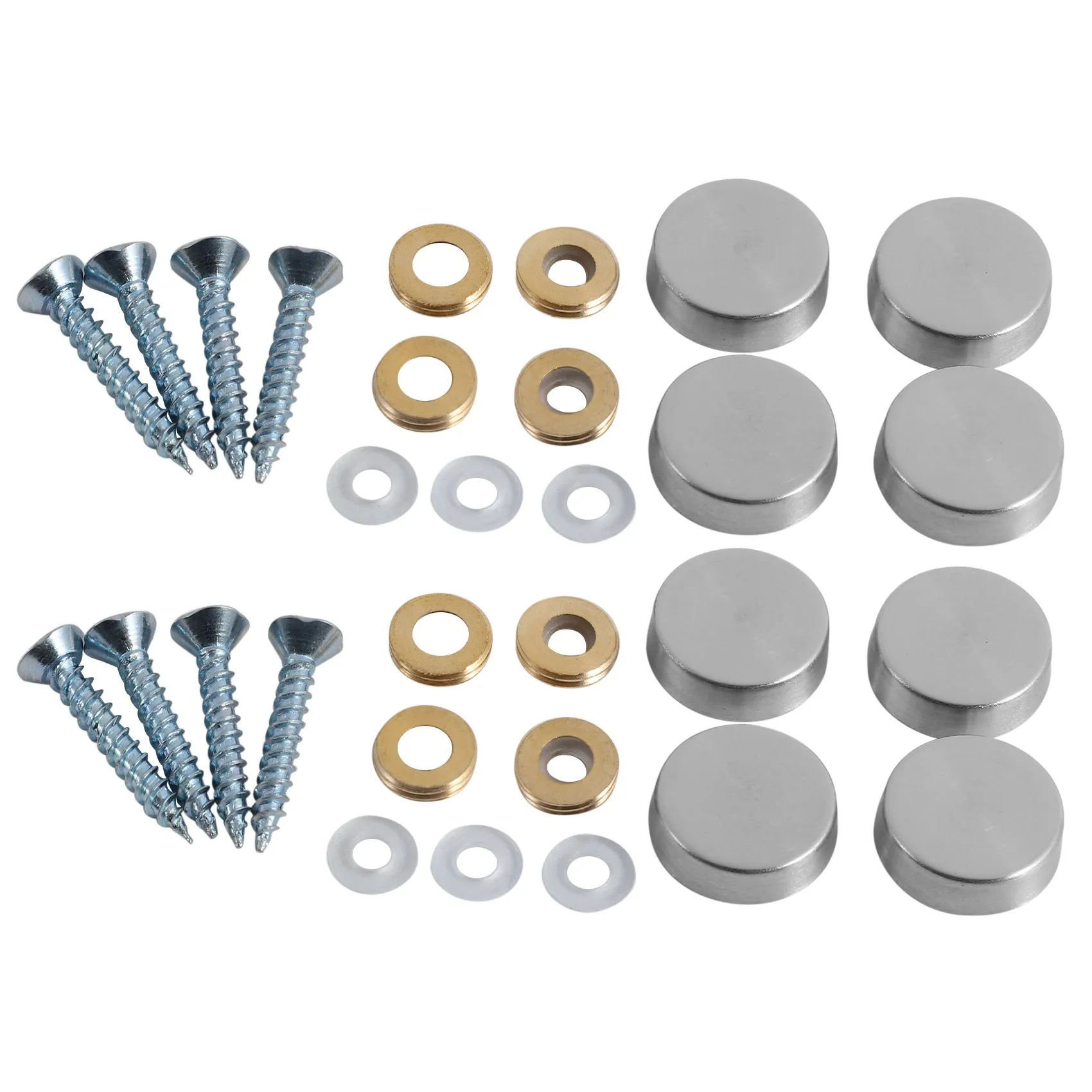 Special 16 mm Stainless Steel Mirror Nails Screw Cap (8 Pieces)