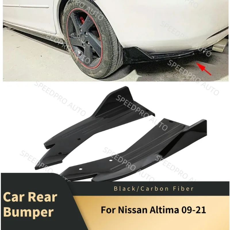 

Rear Bumper Spoiler Lips For N-issan Altima 09-21 Splitter Sporty Diffuser Scratch Protector Trims Side Skirt Extension Body Kit