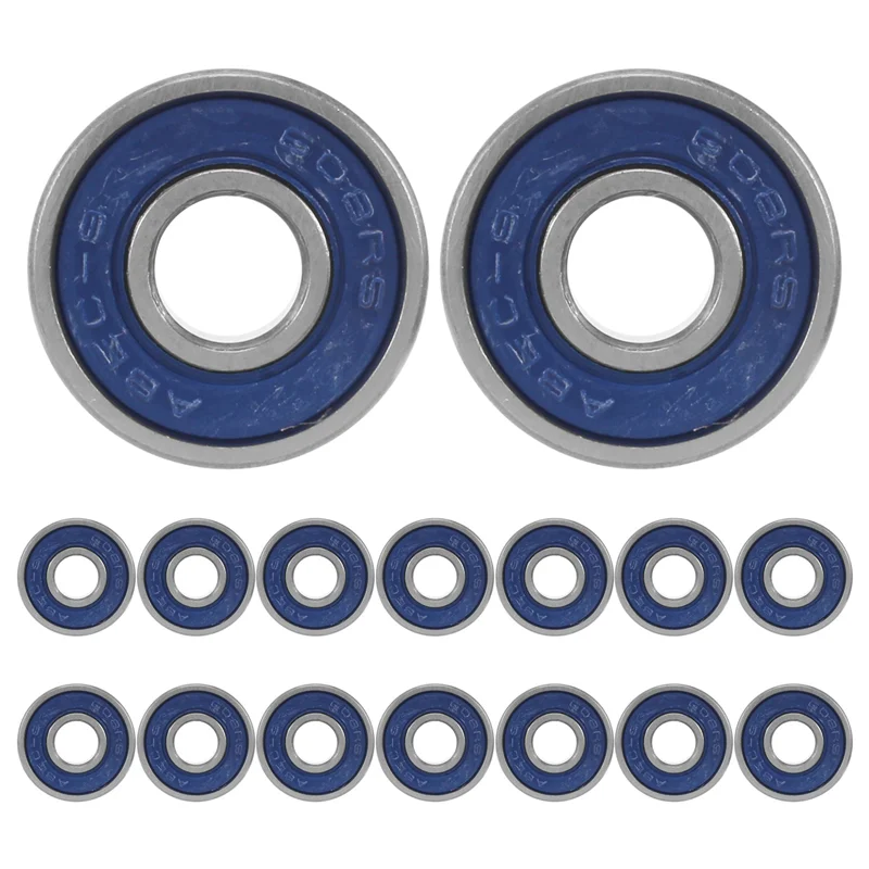 

16 шт. профессиональные бефрикционные ABEC 9 роликовые колеса для скейтборда, высокоточные валы, подшипники, стальные запасные подшипники-B60B