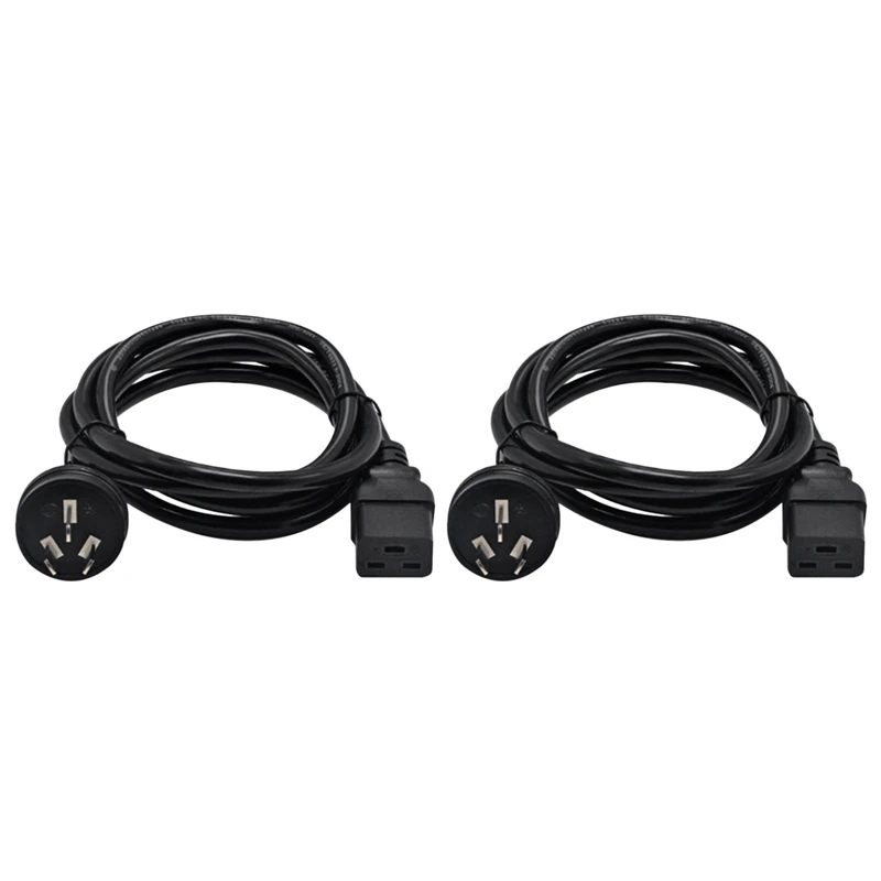 AU TO C19 AU Australia SAA Male To IEC320 C19 Female AC 3 Pin Power Extension Cable Cord For PDU UPS(AU Plug)