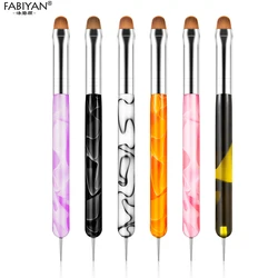 Double Headed Nail Art Dotting Pen Acrylic Handle Drawing Rhinestone Painting Nail Brush Multi-functional Nail Tool For Beginner