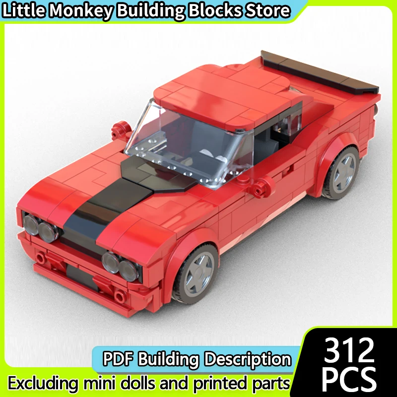 

Модель гоночного автомобиля Speed Racing Car MOC, конструктор из строительных блоков, модульная технология, гиперкар Challenger SRT8, детские праздничные подарки, набор для сборки игрушек