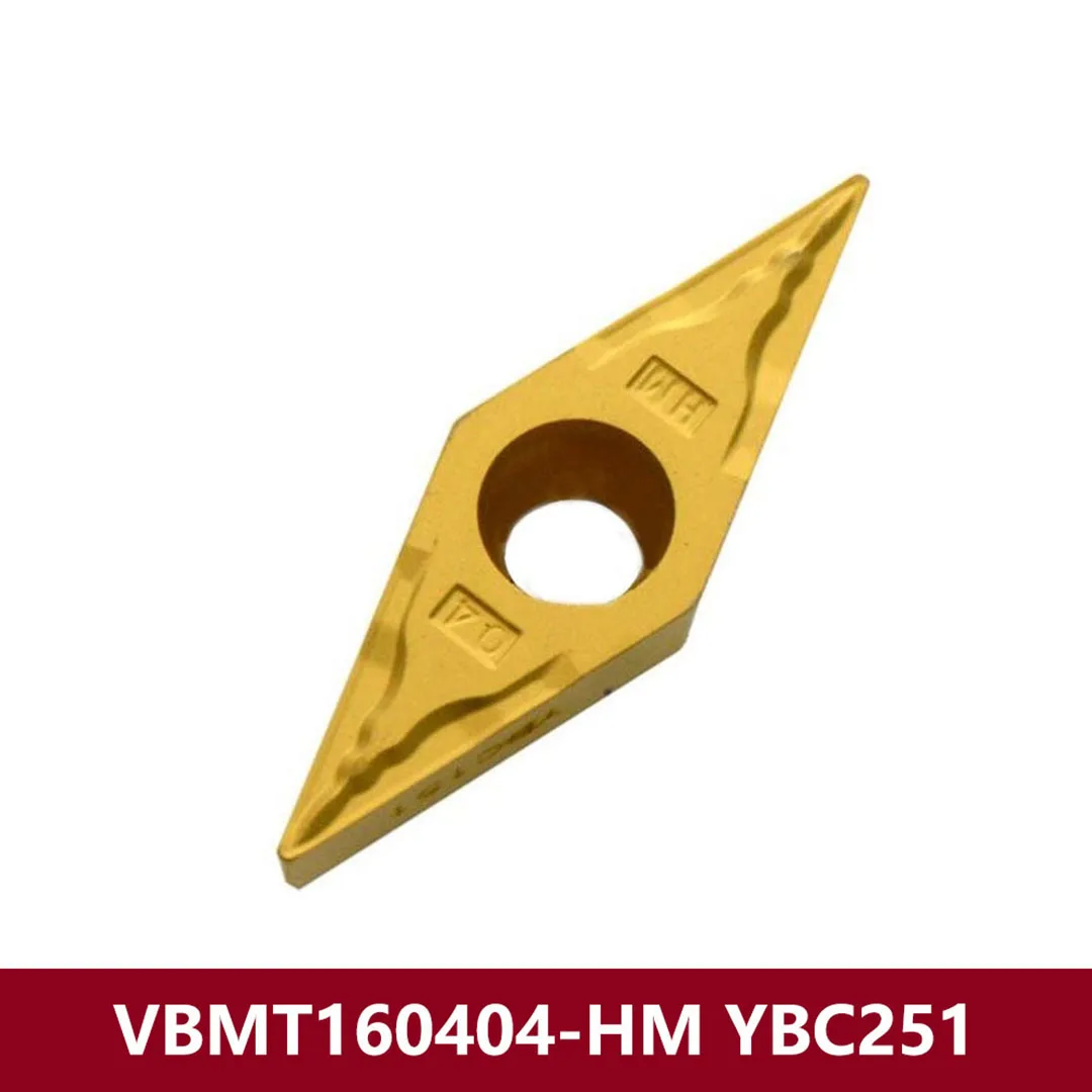 الأصلي VBMT160404 VBMT160408 VBMT160412 HM YBC251 YBD102 كربيد إدراج شفرات لوحة أدوات الكمبيوتر المعادن تحول القاطع VBMT 1604