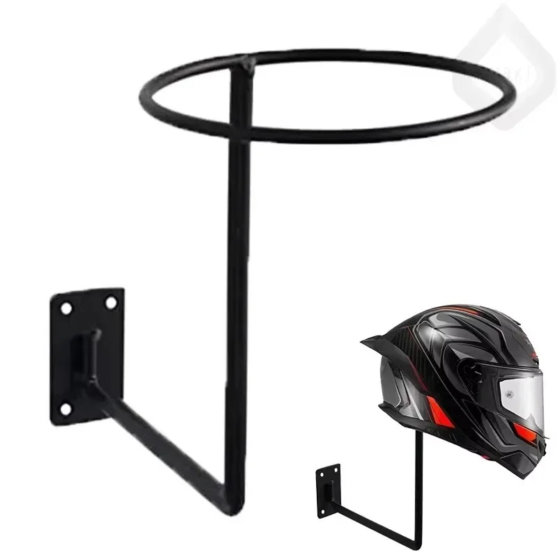 For HotBicycle Display Rack, Motorcycle Equipment Accessories, Motorcycle Helmet, Metal Wall Mounted Hat Rack, Black Paint R