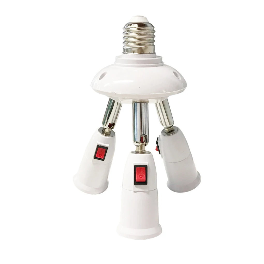 

E27 Lamp Base 85-265V 60W Bulb Splitter Light Adapter Replacement Improvement Reusable Conversion Lighting Holder