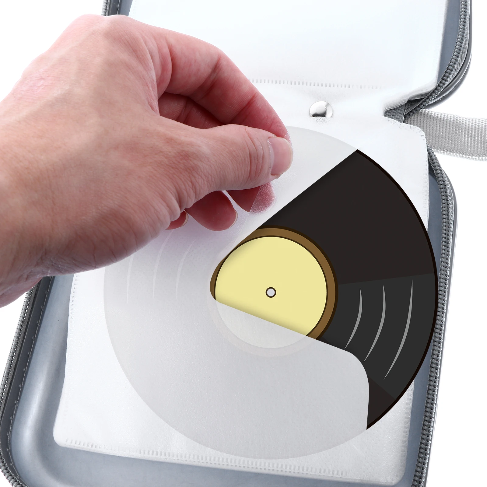 

CD Case Storage Organizer Record Portable Bag Carrying Compact Disc Cases Non-woven Fabric Holder Container
