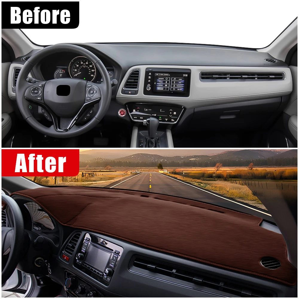 For Honda HR-V HRV HR V 2014 2015 2016 2017 2018 2019 2020 Car Dashboard Cover Avoid Light Pad Instrument Panel Mat Case Carpets