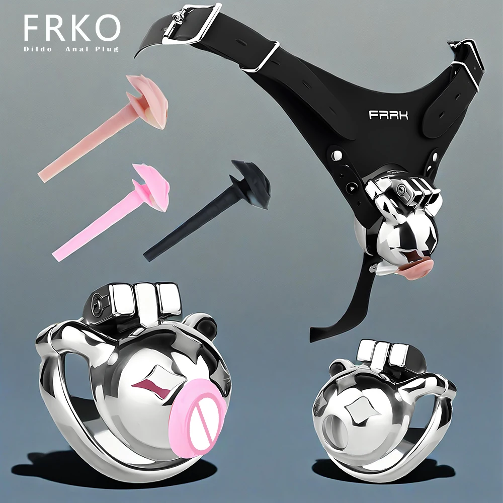 FRKO النيزك الجان سيسي قفص العفة الذكور مع انفصال سيليكون قسطرة الإحليل عبودية حزام SM ألعاب الجنس للرجل Ispozi #1