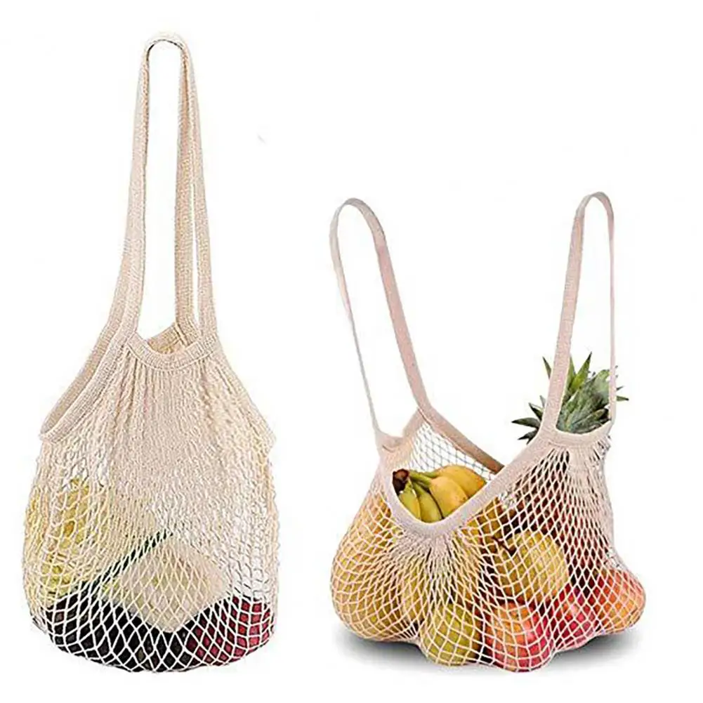 Vegetable Hanging Bag Reusable See-through Hollow Out Large Capacity Kitchen Ginger Fruit Storage Net Shopping Bag Grocery Pouch