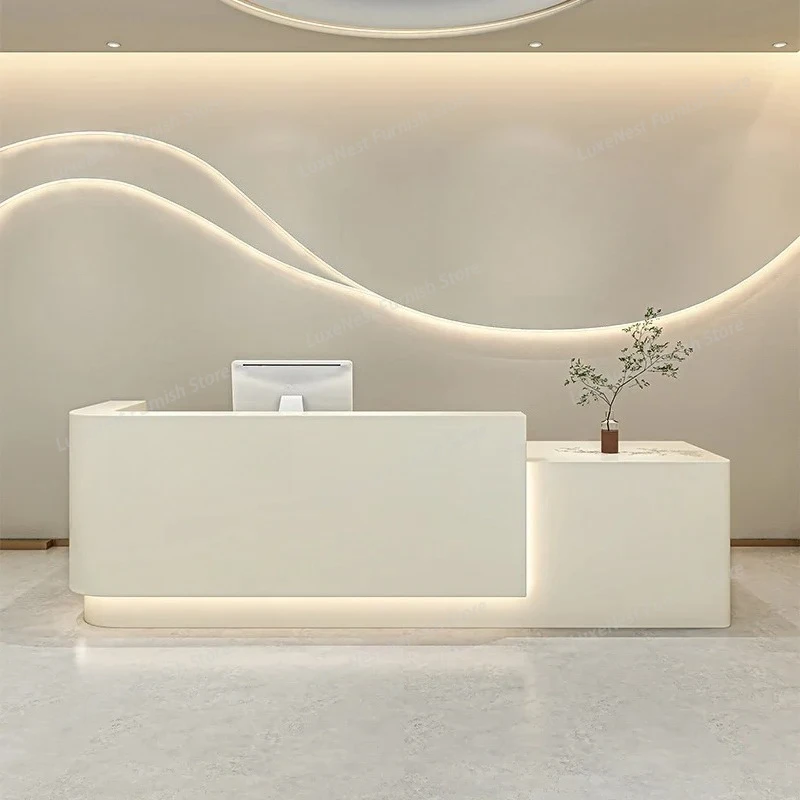

Hutch Reception Counter Cosmetics Chest of Drawers Changing Small Desk Reception for The Beauty Salon Network Storage Desk Home