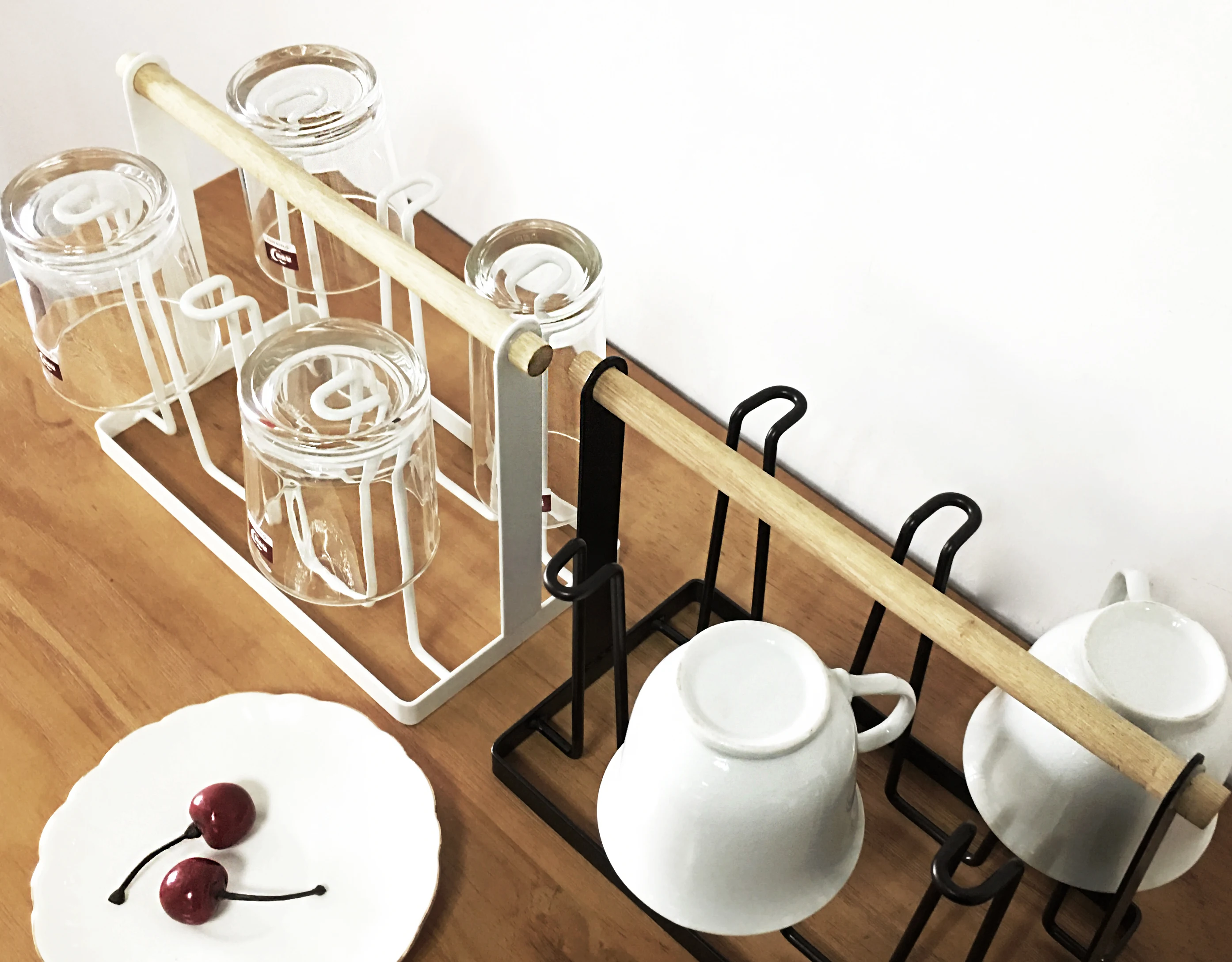 【Zhubai Home】Metal Coffee Mug Holder Rack Organizer Stand for Kitchen Counter Cabinet Table Universal Wire 6 Hooks Cup Storage