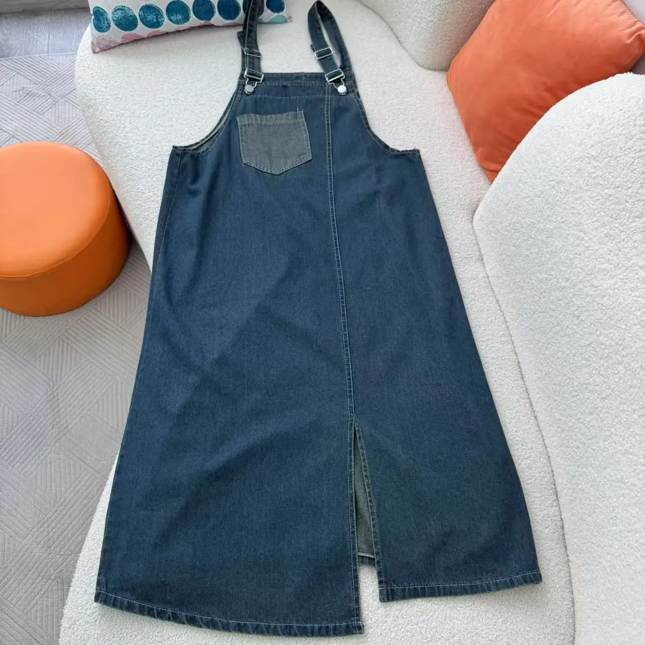 Yaz kadın Denim Askı Elbiseler - Street Fashion Kl incelemesi ve fiyatı