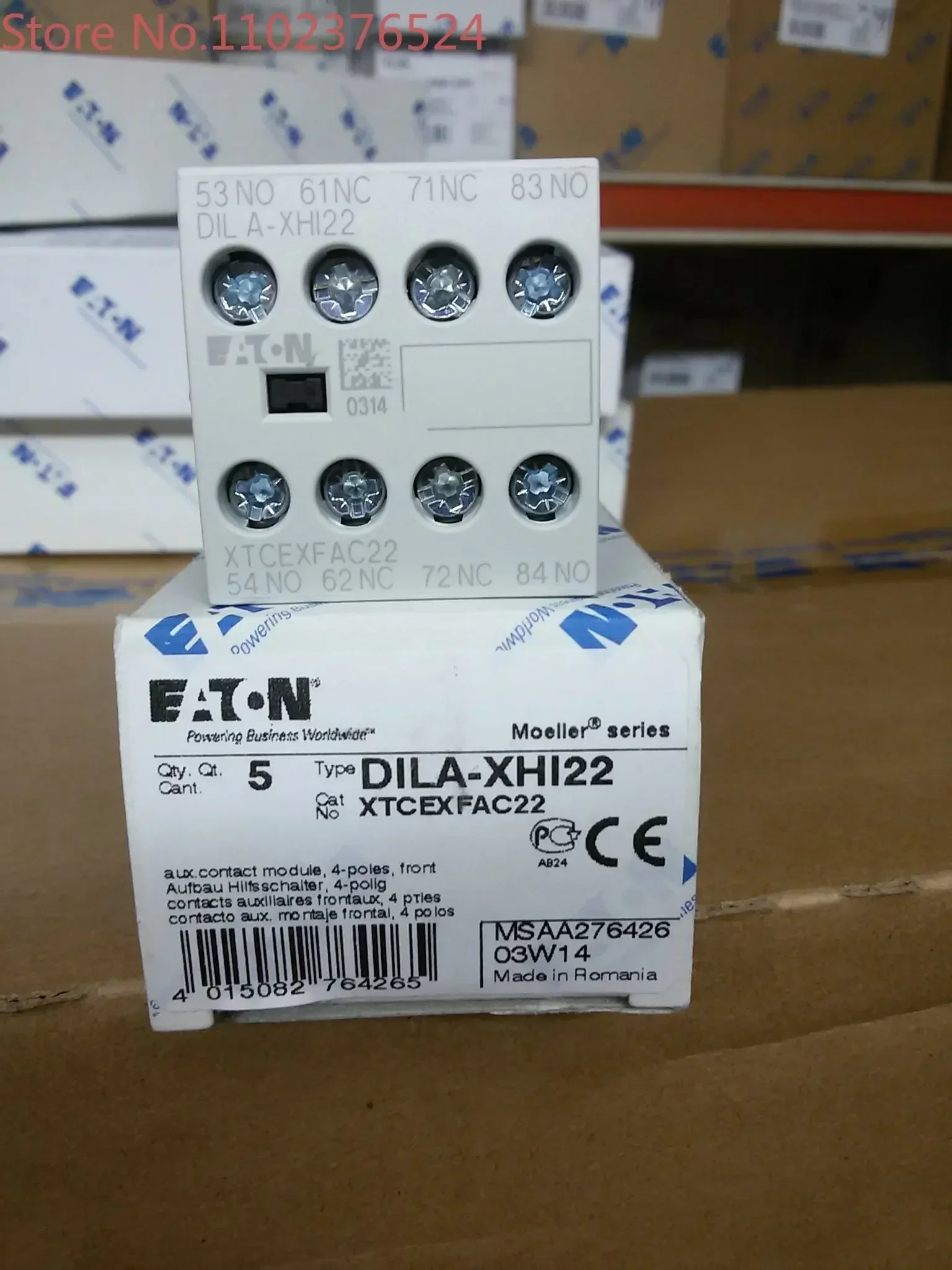 

BC Auxiliary contact 2 normally open 2 normally closed contact DILA-XHI22 DILM32-xhi22