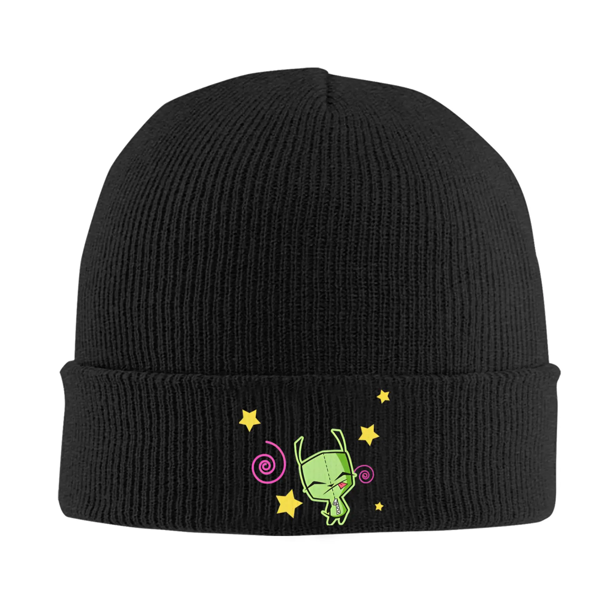 Gir Invader Zim Cartoon Knit Hat Beanie Autumn Winter Hat Warm Unisex  Street  Cap Men Women Gift,