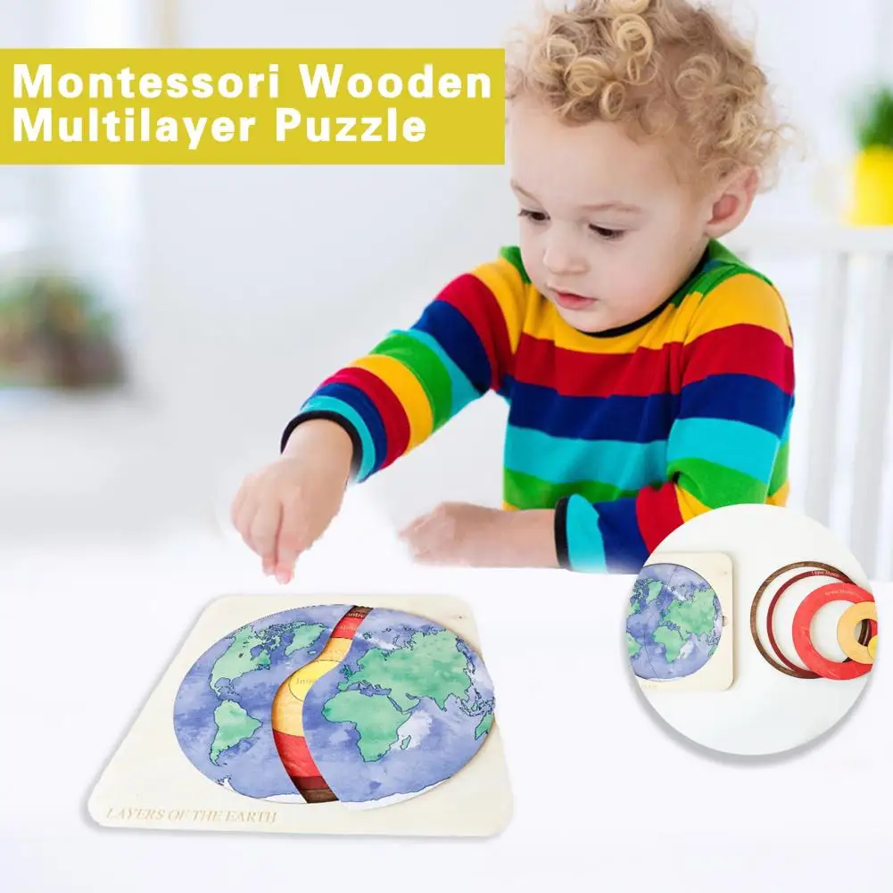 Detailed Children's Learning Toys Develop Patience Funny Earth Layers Puzzle Toys  Colorful Puzzle Toys Birthday Gift