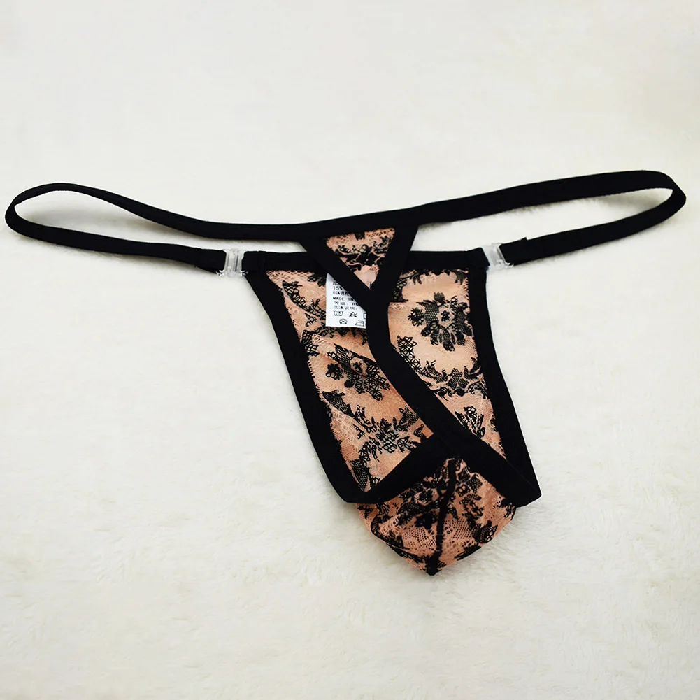 Men Chinese Jacquard Sexy For Guys Lace Gstring Thong Low Rise Male Lingerie Man Sheer For Unlock Erotic Mens Sexy Underwear