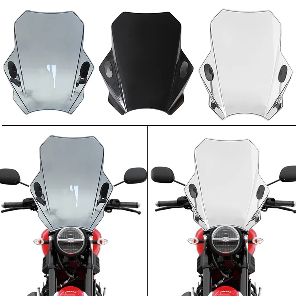 

Motorcycle Windshield Glass Cover Screen Deflector Universal For YAMAHA XSR125 XSR 125 LEGACY XSR700 XSR900 YS125