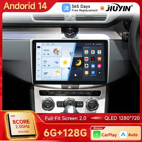 폭스 바겐 Magotan/CC 2010-2014 PASSAT B7/B6 2010-2015 용 10 자동차 라디오 Android 14 Carplay Android 자동 플레이어 GPS 네비게이션