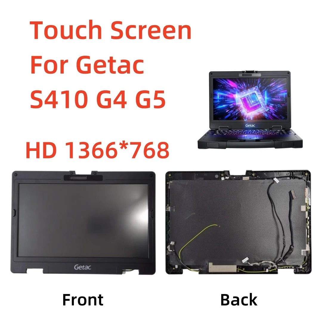 

NEW HD Touch screen for Getac S410 G4 G5 LCD display replacement with frame 1366*768