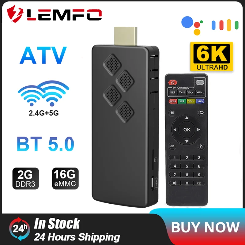 LEMFO NEW TV Stick Android 11 Quad Core ARM Cortex A53 2GB16GB 4K 6K Vedio Home Mini Player BT5 2.4G&5.8G Wifi Smart TV Box