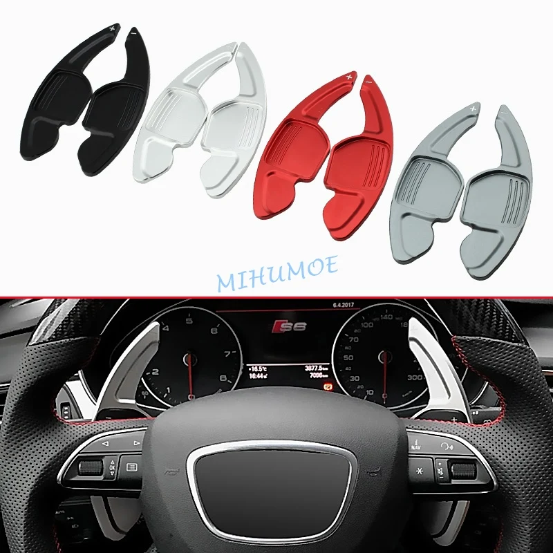 For 2011-2018 Audi A3 A4 B8 A5 A6 C7 A7 A8 Q3 Q5 TT Aluminum Car Interior Steering Wheel Paddle Shifter Extension Accessories