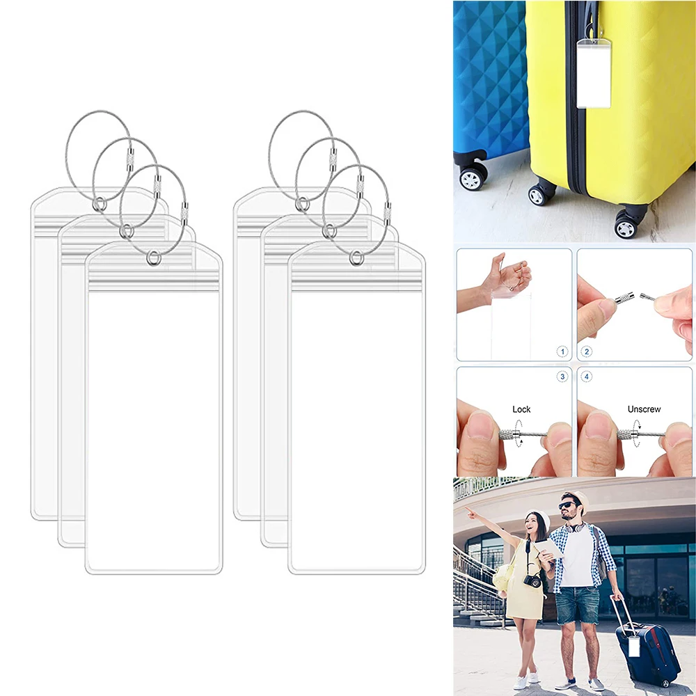 Transparent Luggage Tag Suitcase ID Addres Holder Baggage Tag Portable Label High Quality Travel Accessories Luggage Tag