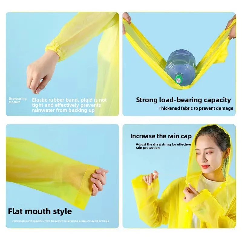 

Thickened Non-Disposable Raincoat for Travel Outdoor Adults and Children Unisex One-PieceERaincoat and Rain Cape