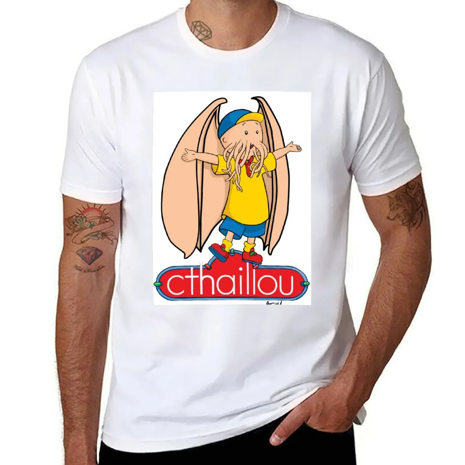 

cthulhu caillou T-Shirt man t shirts cotton t shirts for man cotton soft men t shirt cotton 100% T-Shirt