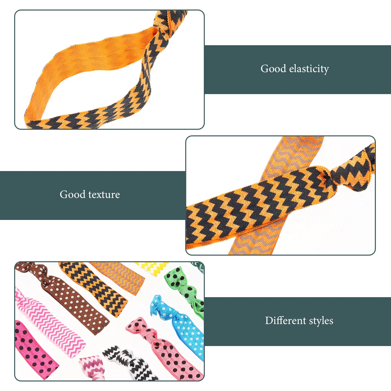 

20Pcs Elastic Hair Ropes Bulk No Crease Ribbon Hair Ties for Women Makeup Sports Party Durable Ponytail Holders